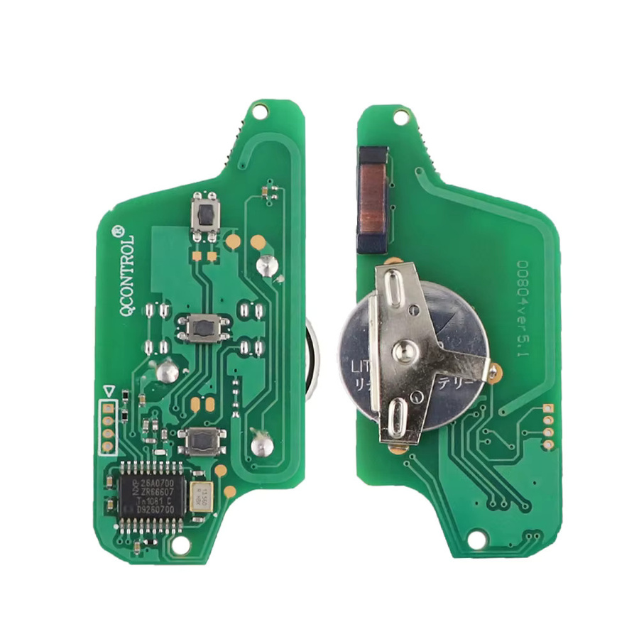 YIQIXIN Autoschlüssel mit 3 Tasten und 433MHz ID46 Chip für Citroen C1 C2 C3 C4 C5 Berlingo Xsara Picasso und Peugeot, Schwarz - Bild 3