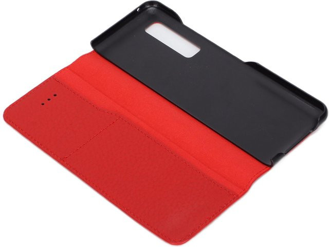 Elegante 360-Grad-Schutzhülle aus Leder mit Litschi-Textur für Samsung Fold in Schwarz - Bild 1