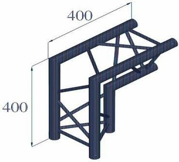 Alutruss DECOLOCK DQ3-PAC25 3-Punkt Traverse Ecke 90 Grad in Schwarz - Bild 1