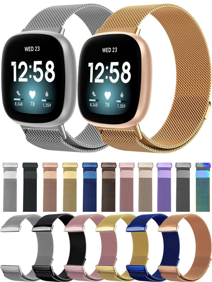Fitbit Uhrenarmband Edelstahl, Milanaise, Unisex - Bild 6