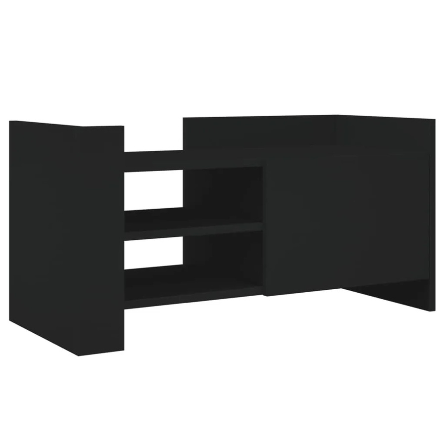 vidaXL TV-Schrank aus Holzwerkstoff in Schwarz, B/T/H: 80 x 35 x 40 cm - Bild 2