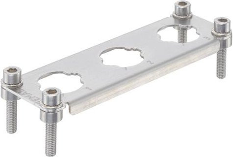 Harting Halterahmen Buchseneinsatz aus Edelstahl in Silber, Artikelnummer 09110009932 - Bild 1