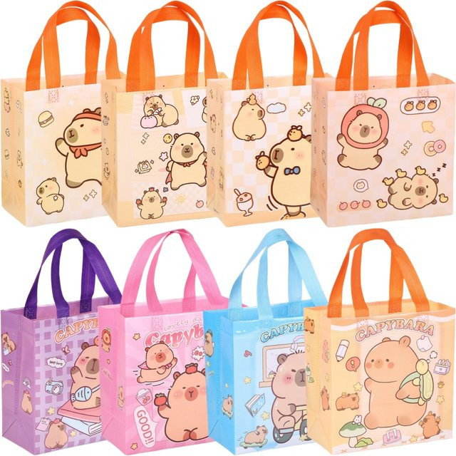 Niedliche Capybara Geschenkbeutel aus Vliesstoff für Kinder und Babypartys - Bild 1