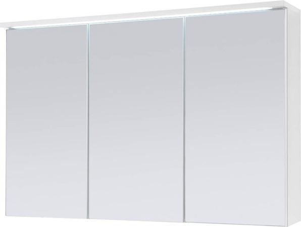 Aileenstore Badmöbel Spiegelschrank DUO 100 mit LED Beleuchtung in Weiß