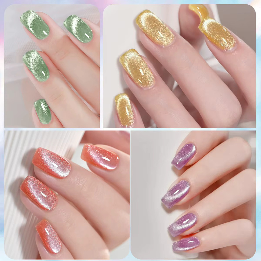 Sui Katzenaugen-Nagellack-Set, 9 Farben, mit Mondstein und Sterneffekt - Bild 4