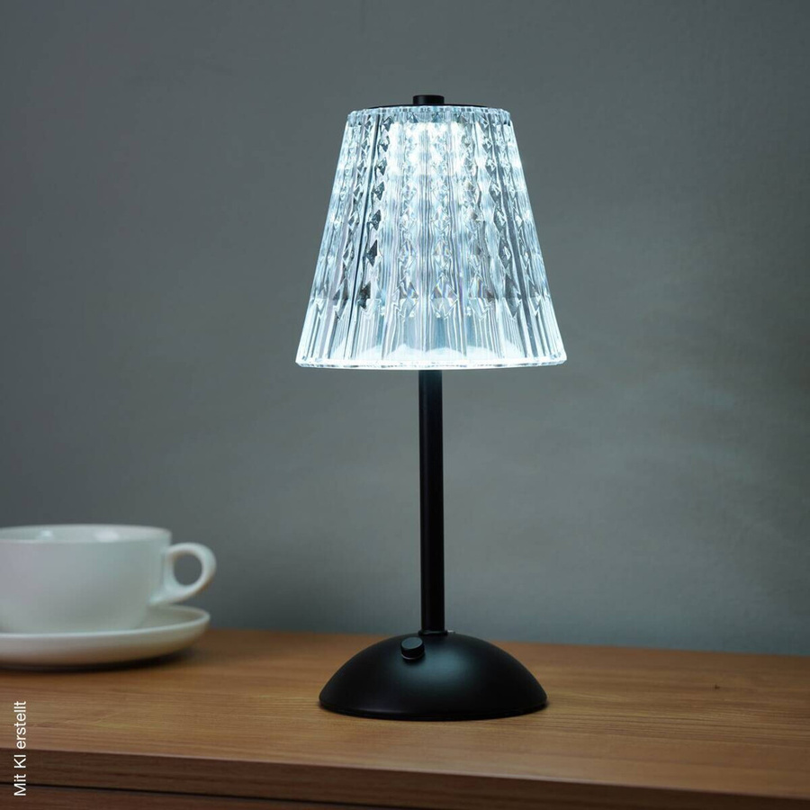 POCOline LED-Tischleuchte Raja in Schwarz, dimmbar mit Touch-Funktion, B/H/T: 13 x 29 x 13 cm - Bild 3