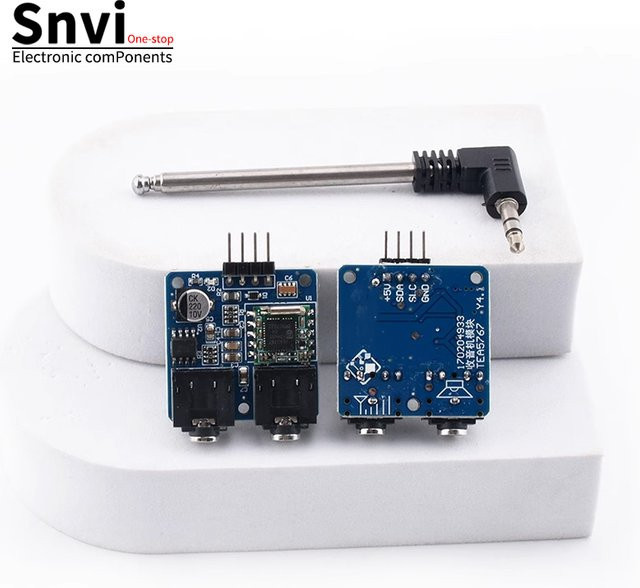 SNVI TEA5767 FM-Stereo-Radiomodul für Arduino 76–108 MHz in Blau mit Antenne und Schutzdiodenfiltersensor - Bild 1
