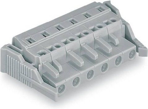 WAGO Buchsengehäuse-Kabel 231 Polzahl 6 in Grau, 25 Stück - Bild 1