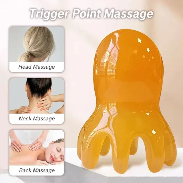 Oktopus-Kopfhaut-Massagekamm, Unisex - Bild 1