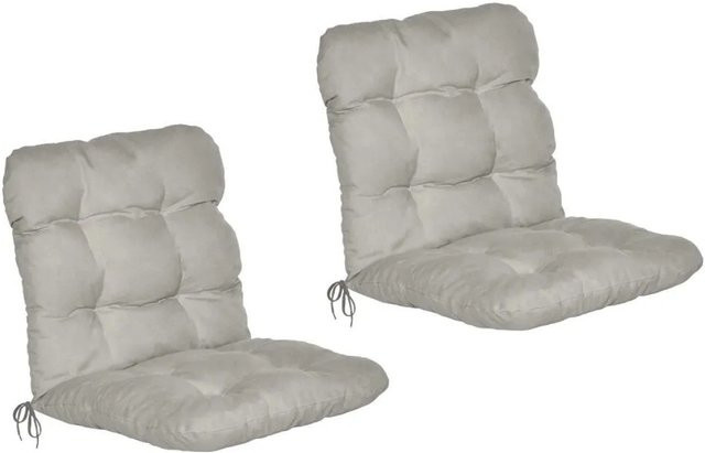 Beautissu Flair NL Niederlehner 2tlg Hellgrau B/T/H: 100 x 50 x 8 cm - Bild 1