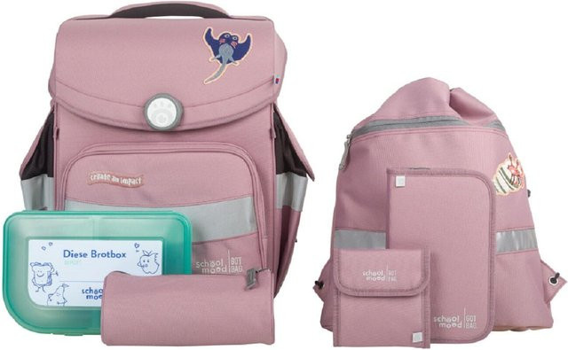 School-Mood Timeless Ocean Collection 6-tlg. Schulranzenset Calamary in Blau und Pink - Bild 1