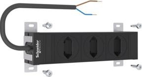 ABN Steckdose 3-fach 0-90 Grad drehbar Schwarz ABNPE303P01 - Bild 1