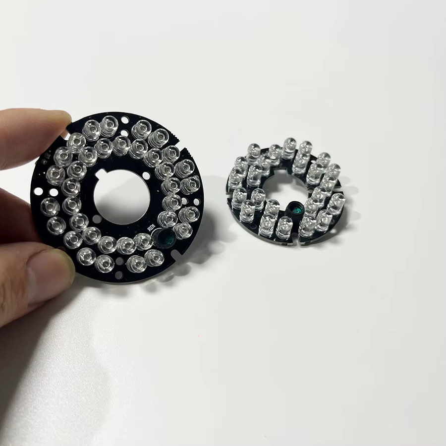 ACDML Infrarot-IR-Beleuchtungsplatine in Schwarz mit 24 oder 36 LEDs, 5 mm, 90 Grad Abstrahlwinkel und 850 nm für 50/60 CCTV-Kameras - Bild 3