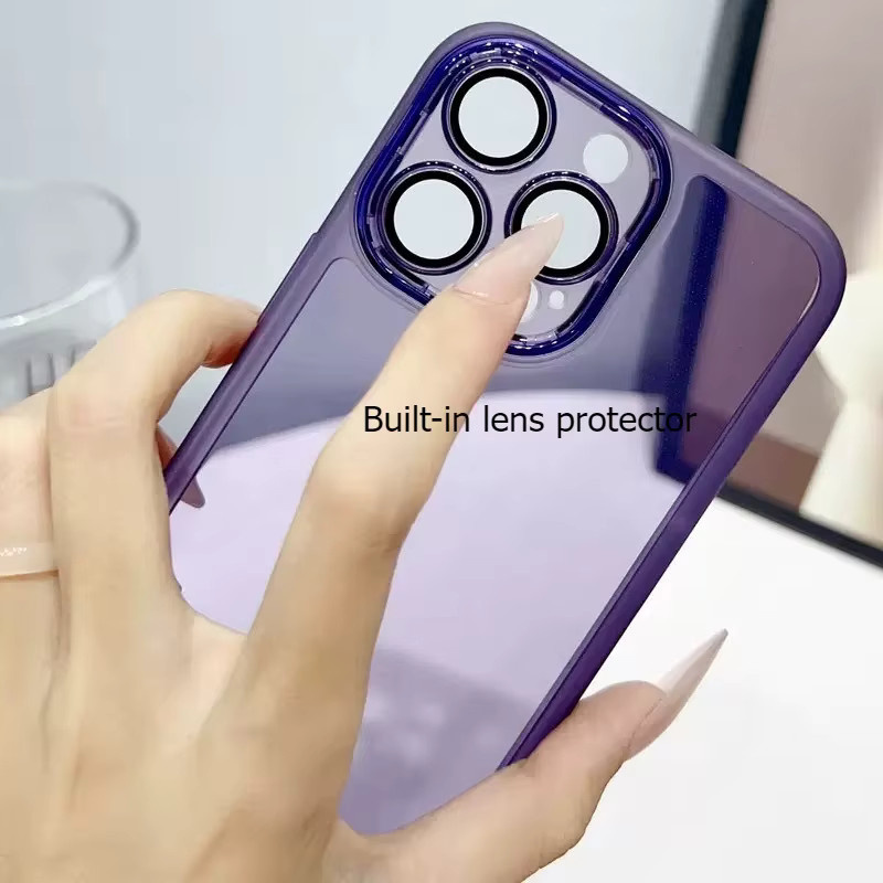Panbon Handyhülle mit integriertem Linsenschutz und Stoßstangenabdeckung für iPhone 11 bis 16 Pro Max in Blau - Bild 3