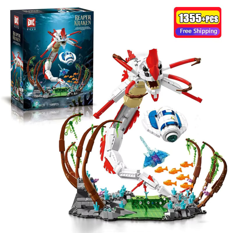 wishiot Seemonster Reaper Kraken DIY Baukasten mit 1355 Teilen als kreative Schreibtisch-Dekoration - Bild 4