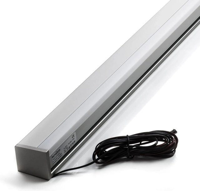 SOTECH LED Küchenreling Groove Aufhängeschiene aus Aluminium in Silber für Linero 2000 & MosaiQ Nischensysteme mit Kabelausgang Links, Breite: 600 mm - Bild 1
