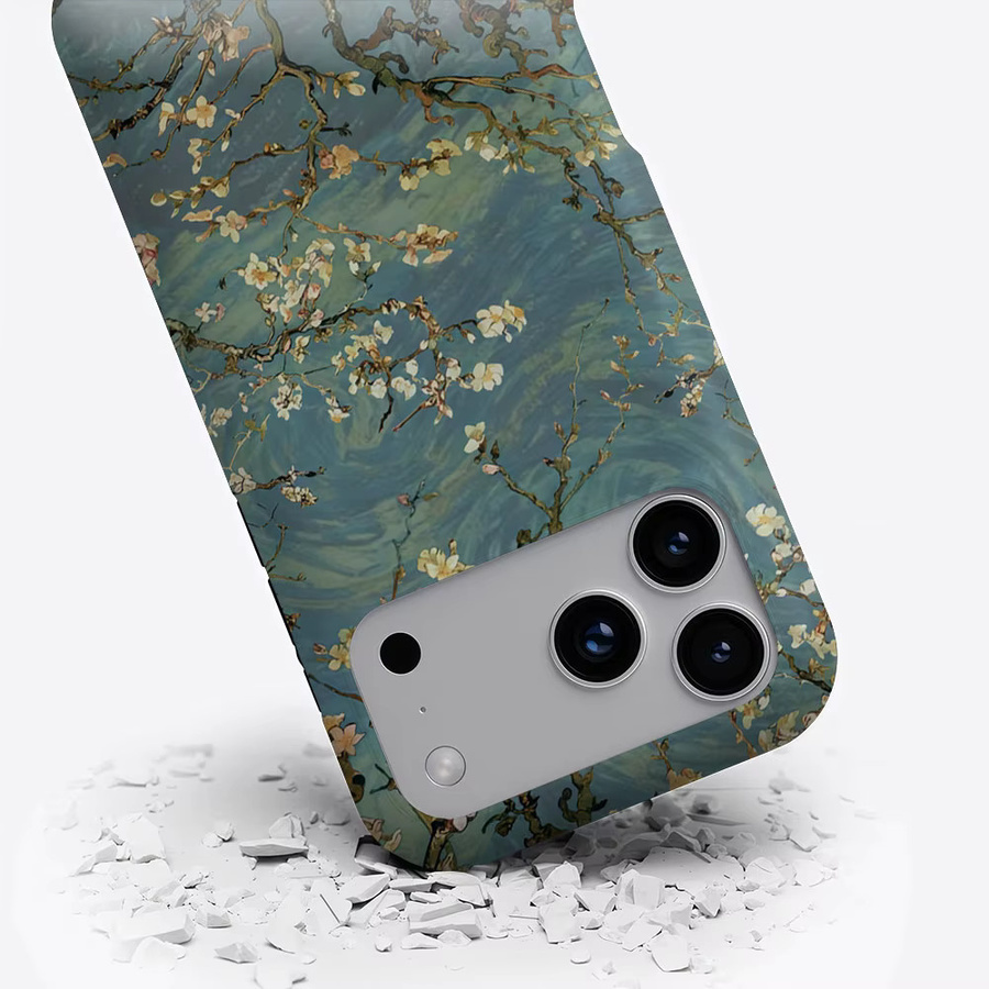 Aurbe 2-in-1 MagSafe Hülle mit mattem Schutzfilm für iPhone 17 16 15 14 Plus Pro Max, Stoßfeste Hartschale, Van Gogh Mandelblüten, Mehrfarbig - Bild 3