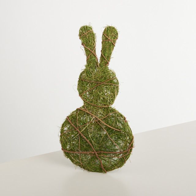 BLUME2000 Osterdeko Hase als Deko-Hänger in Grün aus Weidenumflechtung - Bild 1