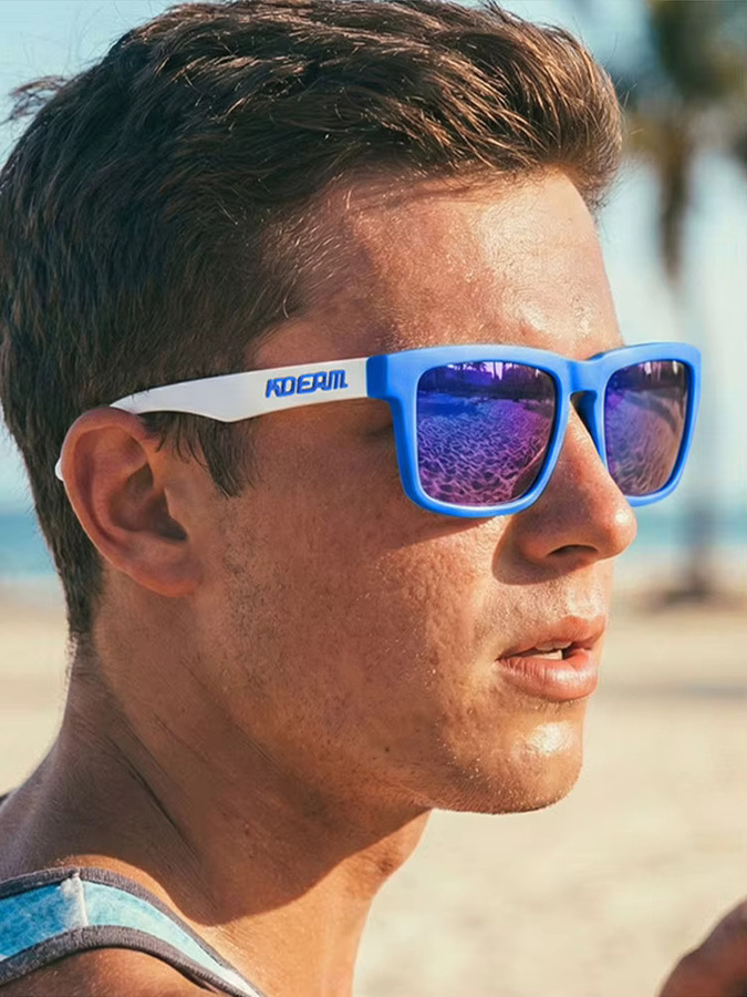 KDEAM KD332 Sonnenbrille, quadratisch, Vollrand, multicolor, Kunststoff, polarisiert - Bild 3