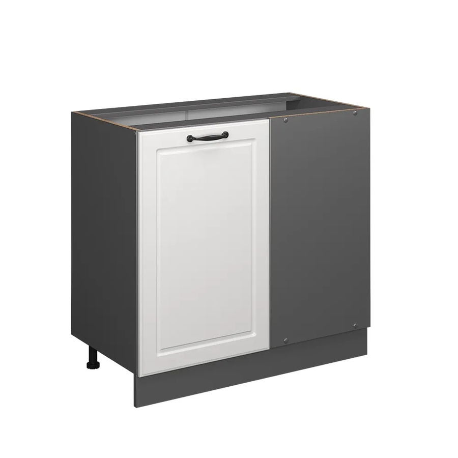 Vicco Eckunterschrank R-Line Landhaus Weiß Anthrazit ohne Arbeitsplatte Höhe: 86 cm - Bild 2