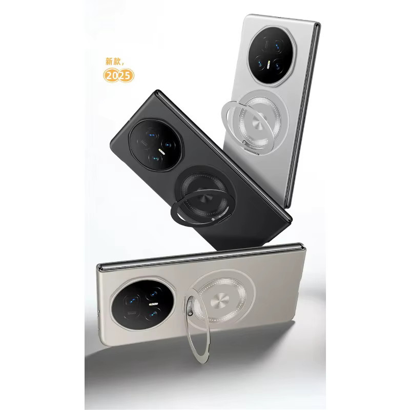 Magnetische Schutzhülle für Honor Magic V5 V3 V2 Vs3 Vs2 mit 360 Grad drehbarem Metallring und kabelloser Ladefunktion in Schwarz oder Silber - Bild 4