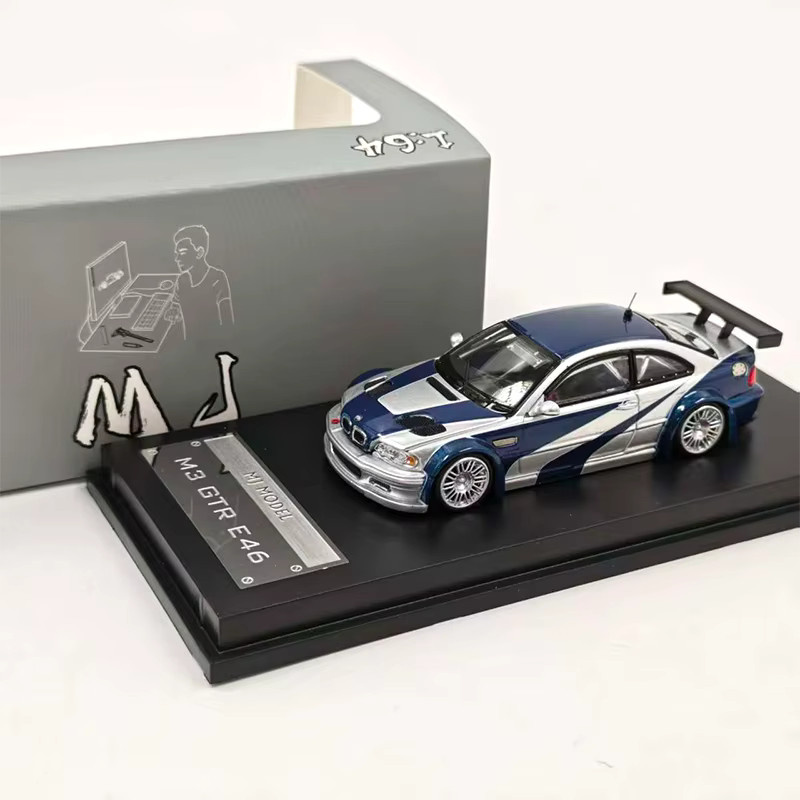 WELLY M3 E46 GTR Automodell, Maßstab 1:64, Blau, Metall - Bild 4
