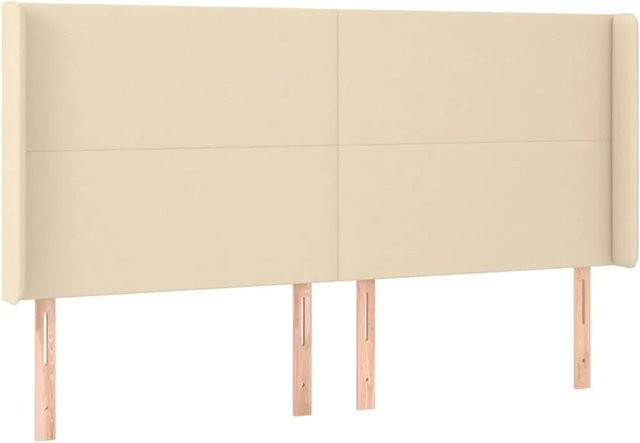 vidaXL LED Kopfteil in Beige mit USB-Ladeport und integrierter Beleuchtung, B/T/H: 203 x 16 x 118/128 cm - Bild 1