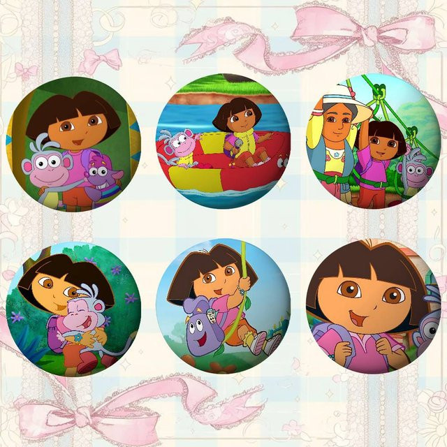 Brochen Anime Niedliche D-Dora The E-Explorer, Runde Abzeichen - Bild 1