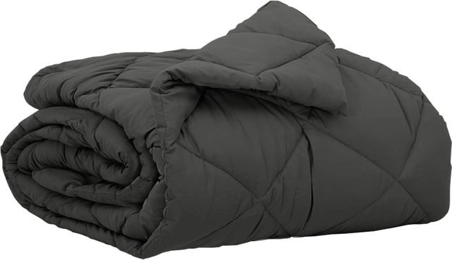 vidaXL Sommerdecke aus Mikrofaser in Anthrazit, B/T: 140 x 200 cm - Bild 1