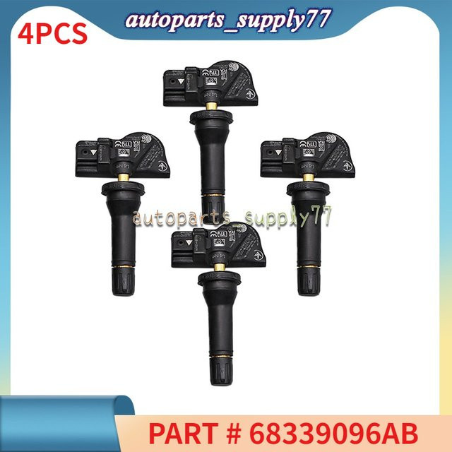 4er-Set Reifendruck-Monitor-Sensoren GANGLE 433MHz für Jeep Gladiator, Grand Cherokee, Wrangler JL, Grand Wagoneer und Wagoneer in Schwarz - Bild 1