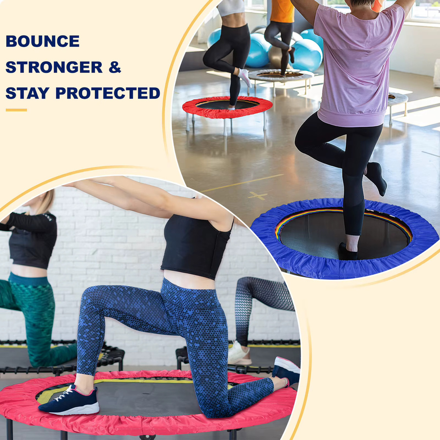 UXCELL Trampolin-Federabdeckung Schwarz, runde Ersatzabdeckung für 32-60 Zoll Trampoline mit 6-10 Löchern als Sicherheitspolster-Ersatz für Heimfitness - Bild 6