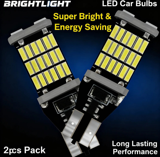 2er-Set LED Rückfahrscheinwerfer T15 W16W 921 912 T16 902 mit 45 SMD, 1200 Lumen, 6000K Kaltweiß - Bild 1