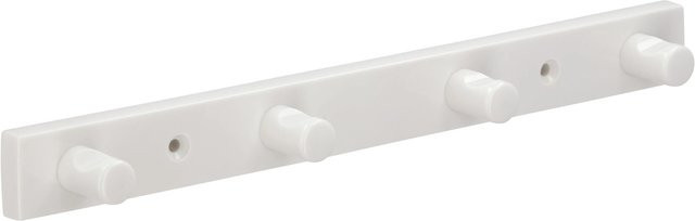 Siro Hakenleiste SM8162 aus Kunststoff in Weiß mit 4 Haken, Länge: 30 cm - Bild 1