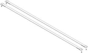 MUNK Günzburger Spreizsicherung Gurtband 1360 mm mit Befestigungsplatten, 1 Satz (2 Stück) - Bild 1