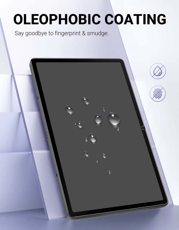 2er-Pack gehärtete Displayschutzfolie für Samsung Galaxy Tab S11, S10 Lite, S10 FE, S9 FE 5G und S9 in Transparent mit 9H Härte und hoher Auflösung - Bild 4