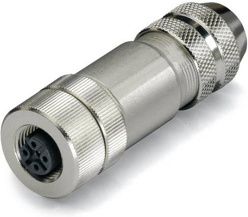 WAGO 756-9402/060-000 Sensor-Aktor-Steckverbinder M12 Buchse gerade unkonfektioniert 5-polig in Silber - Bild 1