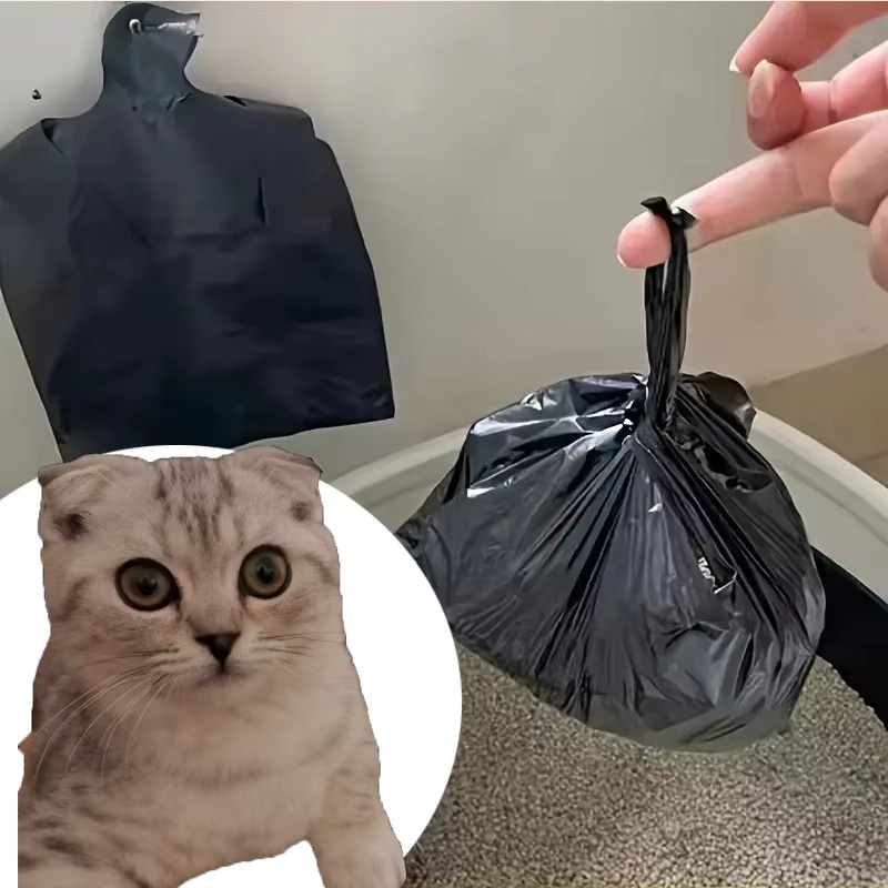 Praktische kleine Kunststoff-Mülltüten in Schwarz für Haustiere, Küche und verschiedene Zwecke - Bild 5
