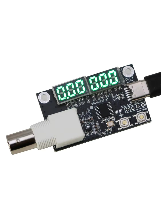 DYKBmetered Digitaler Frequenzzähler und RF-Signaltester mit BNC-Anschluss für FM AM MW SW Radio Reparatur, 1kHz-200MHz, Schwarz-Grün - Bild 1