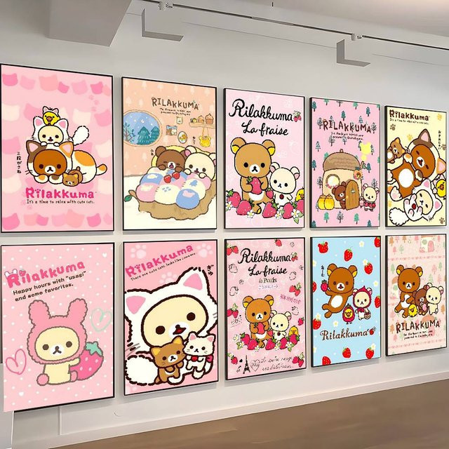 Potdemiel Rilakkuma Anime Poster Wandkunst Dekor für dein Zimmer oder Büro - Bild 1