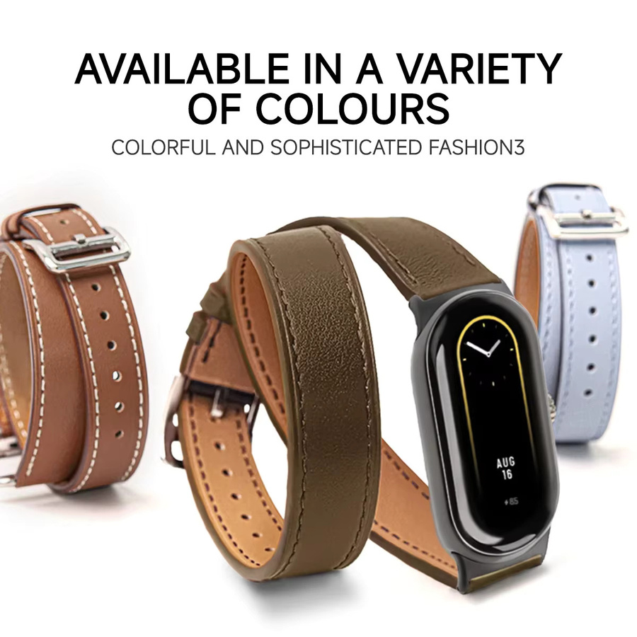 Xiaomi Uhrenarmband Leder, Edelstahl, Schwarz, Unisex - Bild 4