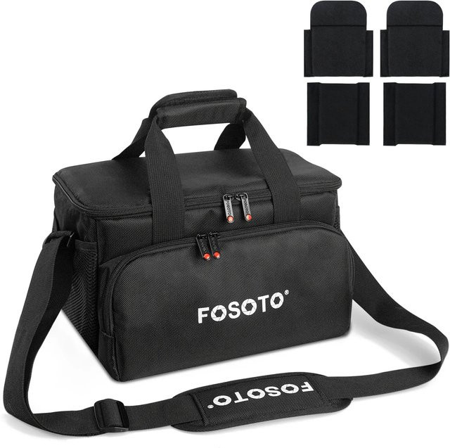Fosoto Tragbare professionelle Kameratasche in Schwarz für Sony A6000, Sony A7 III und Nikon Instax - Bild 1
