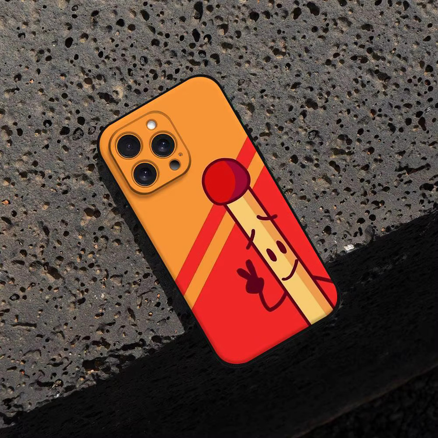 Mesuca Bfdi Battle For Dream Island Handyhülle für iPhone 11 bis 17 Pro Max, Schwarz/Mehrfarbig, Weiche Schutzhülle - Bild 6