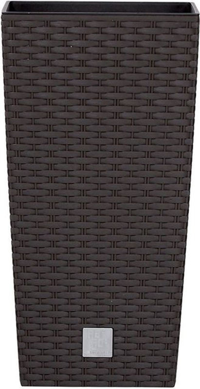 PROSPERPLAST Blumentopf Rato Square in Braun mit Einsatz, quadratisch, B: 23 cm, H: 42 cm, T: 23 cm - Bild 1