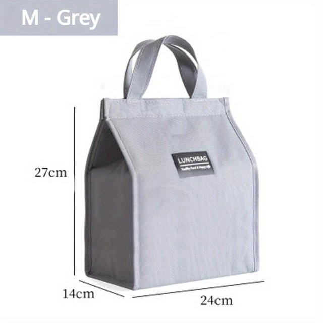 NATAWA Thermische Lunchtasche aus Oxford-Stoff in Grau, auslaufsicher und isoliert - Bild 1
