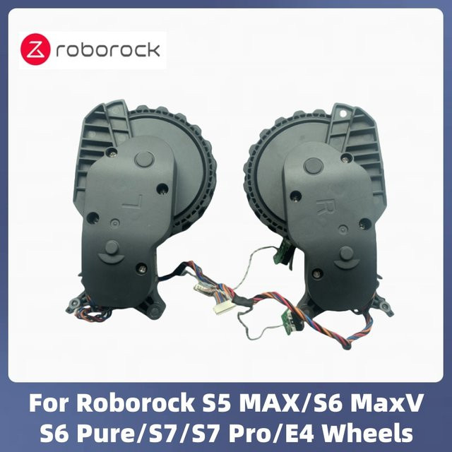 Roborock Ersatzräder für S5 MAX, S6 MaxV, S6 Pure, S7 Pro und E4 in Schwarz aus Kunststoff - Bild 1