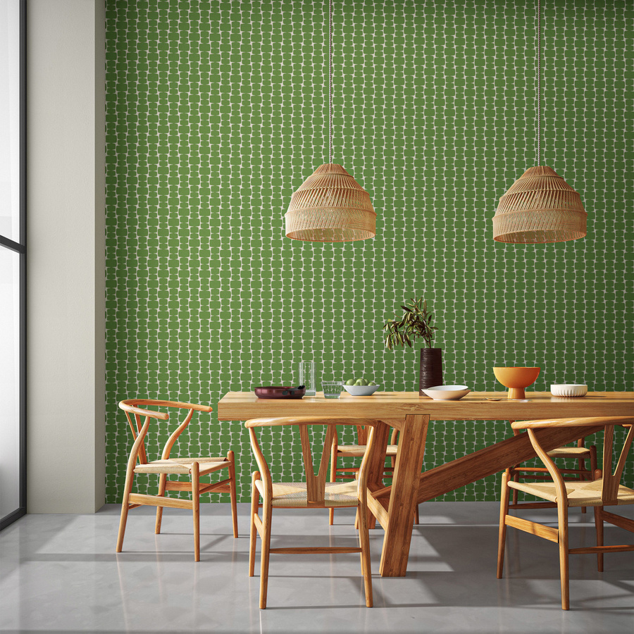 Scion Tapete Little Lohko in Juniper Green mit geometrischem Abstract-Design für das Kinderzimmer - Bild 1