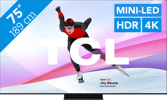 TCL 75 Zoll QD Mini-LED C71K 4K UHD Fernseher in Schwarz - Bild 1