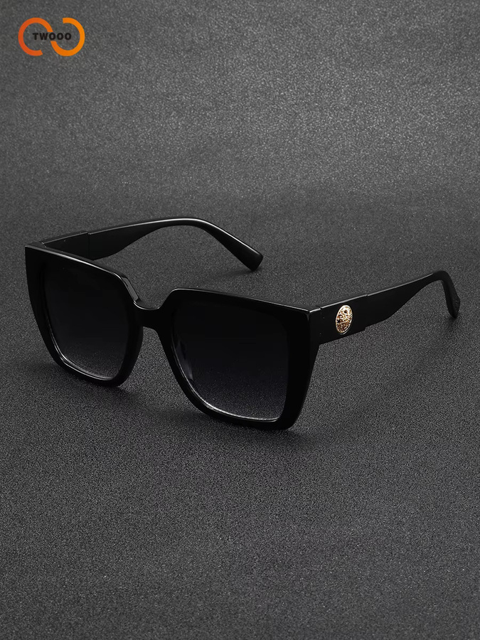 TWOOO Sonnenbrille, quadratisch, Vollrand, Kunststoff, Damen, gold, black - Bild 4