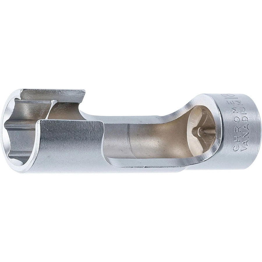 BGS Spezial Steckschlüssel-Einsatz geschlitzt, Antrieb Innenvierkant 10 mm (3/8 Zoll), SW 18 mm, Silber - Bild 2