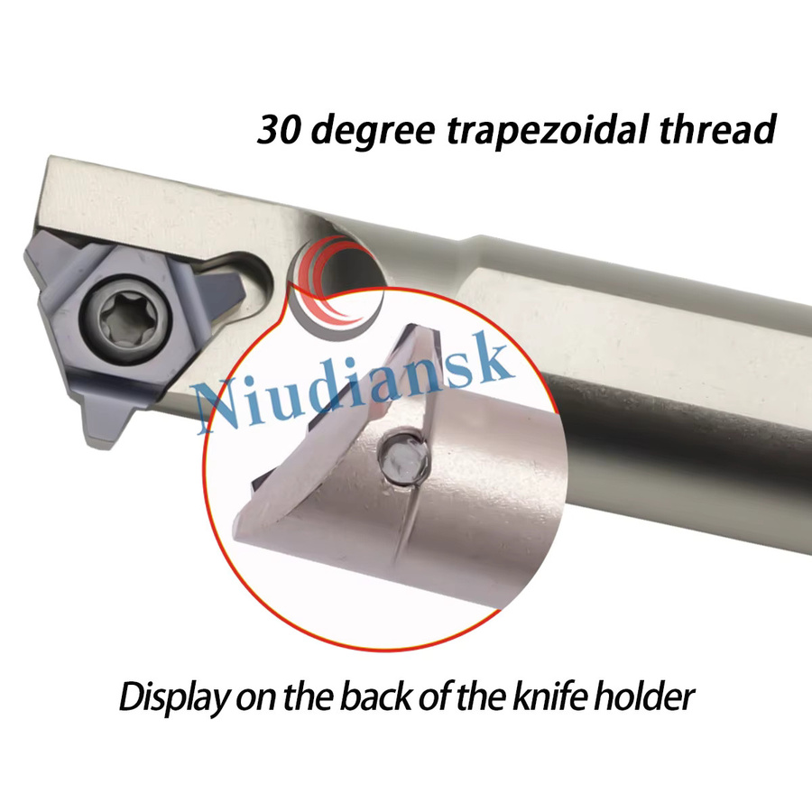 Niudiansk CNC-Drehmaschine Hartmetall Trapezgewinde Klinge und Innengewinde Werkzeughalter in Silber - Bild 4